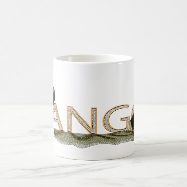 Tango bandoneon and hat large coffee mug (Center)