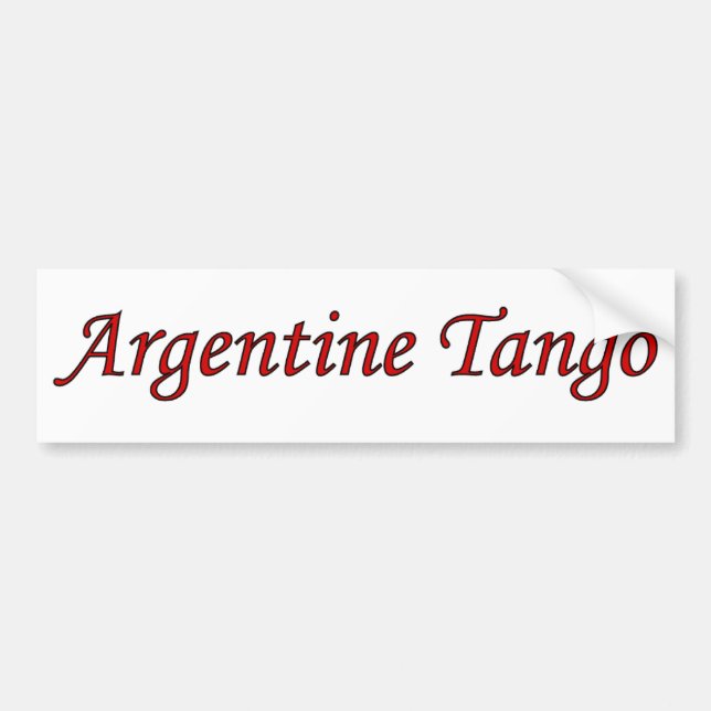 TANGO BUMPER STICKER (Front)