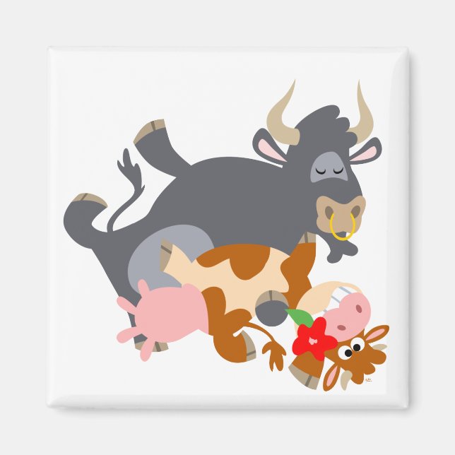 Tango!! (cartoon bull and cow) magnet (Front)