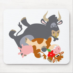 Tango!! (cartoon bull and cow) mousepad