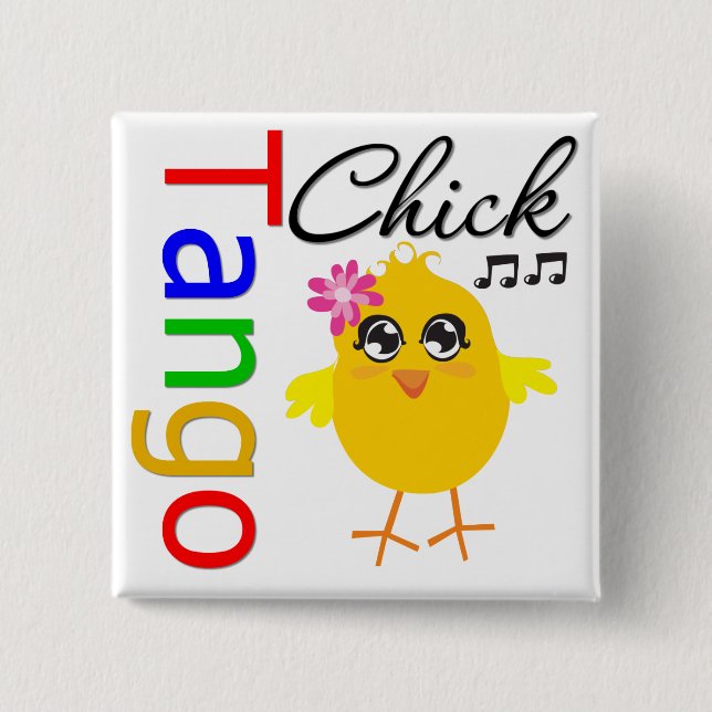 Tango Chick 15 Cm Square Badge (Front)