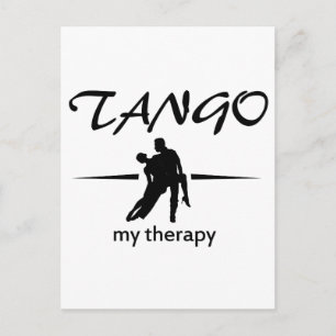 Tango dance designs postcard