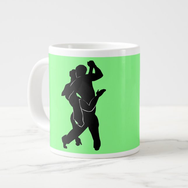 Tango Dancer Couple Mug - Your Colours - Text (Front Left)
