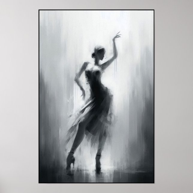 Tango Dancer in Expressive Motion Poster (Front)