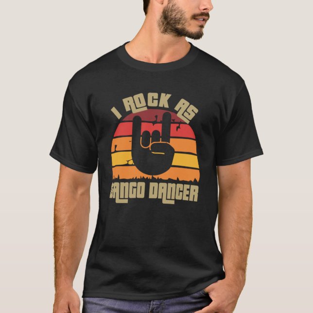 Tango Dancer Sun Vintage Style Colourful T-Shirt (Front)