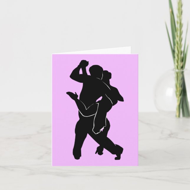 Tango Dancers Card Personalised Custom Text Name (Front)