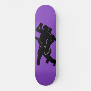 Tango Dancers Couple Purple Skateboard Your Colour