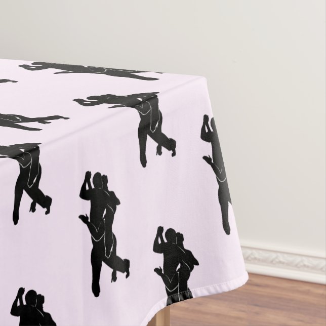 Tango Dancers Couple Tablecloth - Your Colours (In Situ)