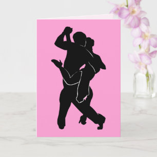 Tango Dancers Greeting Card Personalised Your Text