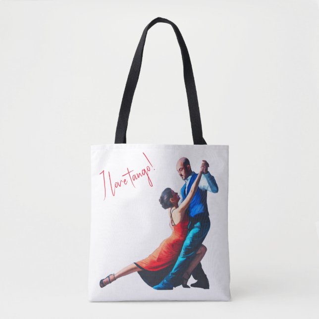 Tango dancers - hand painting  tote bag (Front)