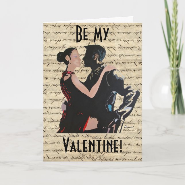 Tango dancers holiday card (Front)