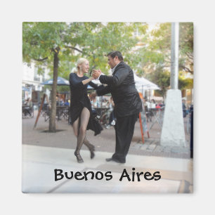 Tango Dancers in Plaza Dorrego Magnet