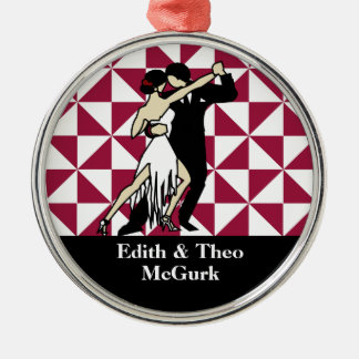 Tango Dancers Metal Tree Decoration