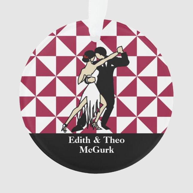 Tango Dancers Ornament (Front)