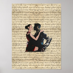 Tango dancers poster