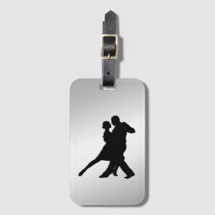 Tango Dancers Silhouette Luggage Tag
