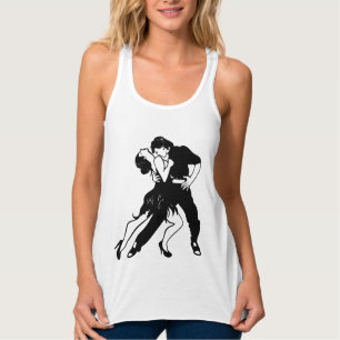 Tango Dancers Silhouette Singlet
