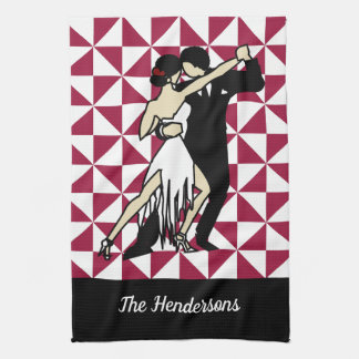 Tango Dancers Tea Towel
