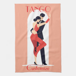 Tango Dancers Thunder_Cove Tea Towel