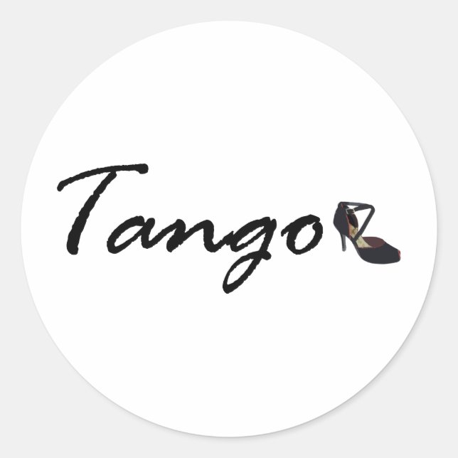 Tango Exclusive Design! Classic Round Sticker (Front)