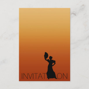 Tango Flamenco Latin Dance Party Brown Ombre Invitation