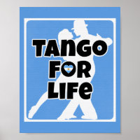 Tango for Life Blue Argentina Heart Couple