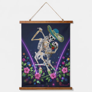 Tango Forever:  Dia De Los Muertos Hanging Tapestry