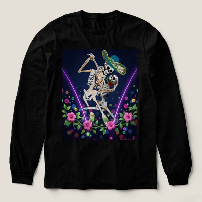 Tango Forever Día de los Muertos Tri-Blend Shirt (Design Front)