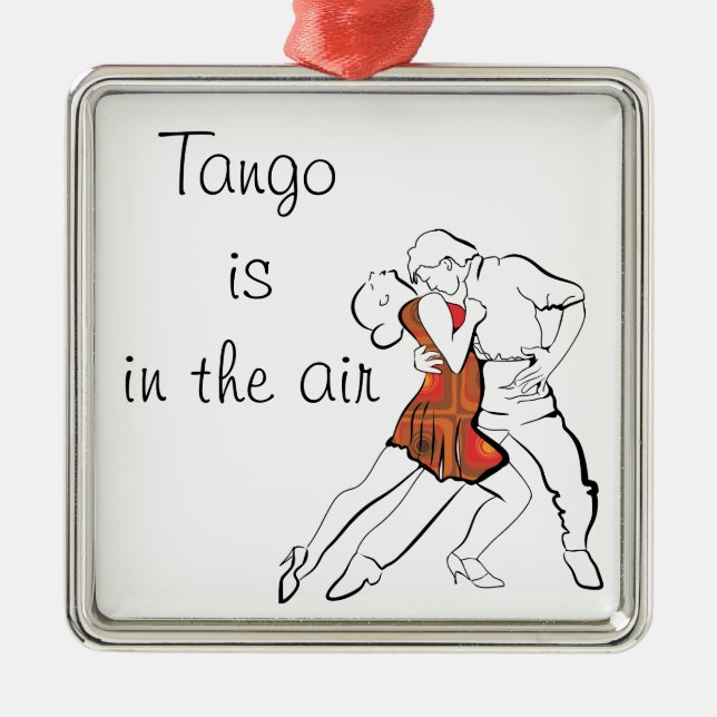 Tango is the Air Metal Tree Decoration (Front)