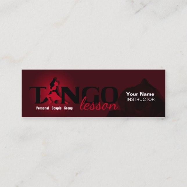 Tango Lesson - Business, Profile Card (Front)
