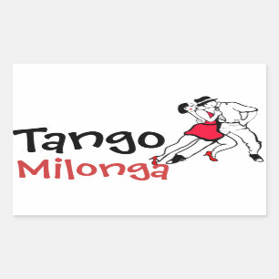 Tango Milonga Rectangular Sticker