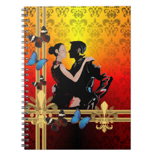 Tango on damask notebook