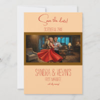 Tango Red Dress Wedding Save the Date