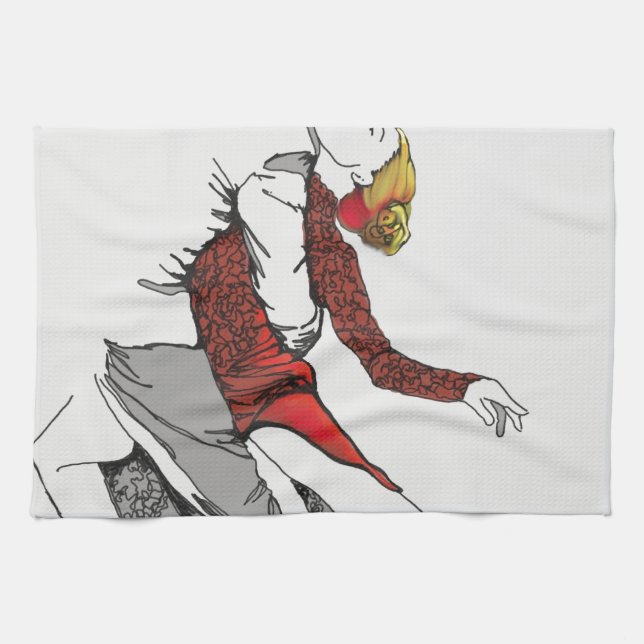 Tango Romance Tea Towel (Horizontal)