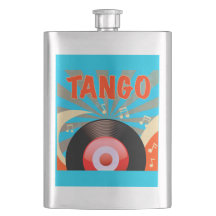 Tango Vinyl Record with Music Notes Pop Art