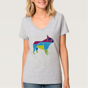 Tangram Frenchie, Multicolored T-Shirt
