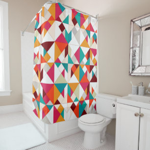 tangram geo shower curtain