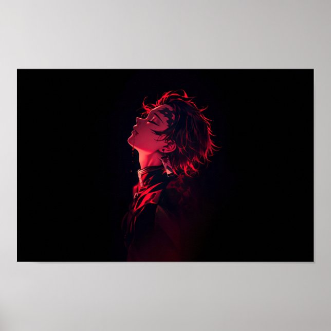 "Tanjiro Kamado – Crimson Awakening Demon Slayer Poster (Front)