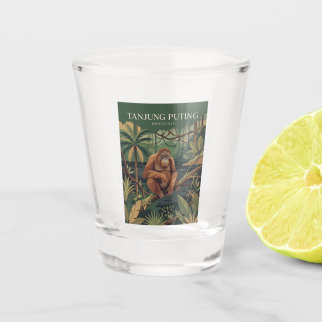 Tanjung Puting National Park Indonesia Shot Glass (Front)