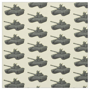 Tank cartoon illustration fabric