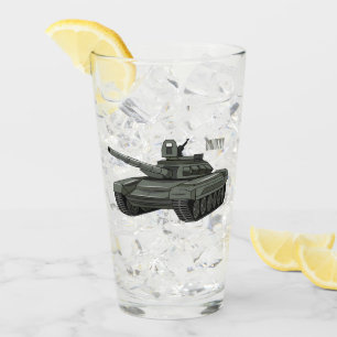 Tank cartoon illustration glass