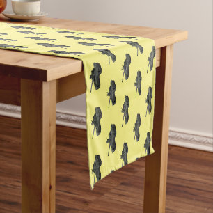 Tank cartoon illustration short table runner
