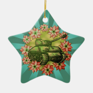 Tank Christmas Ceramic Tree Decoration