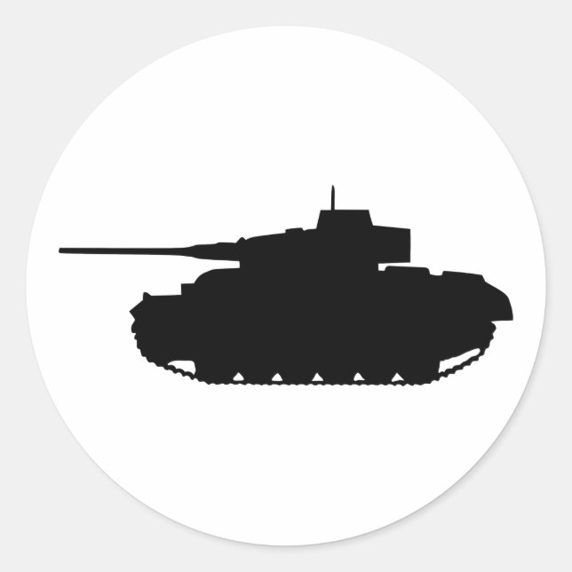 Tank Classic Round Sticker (Front)