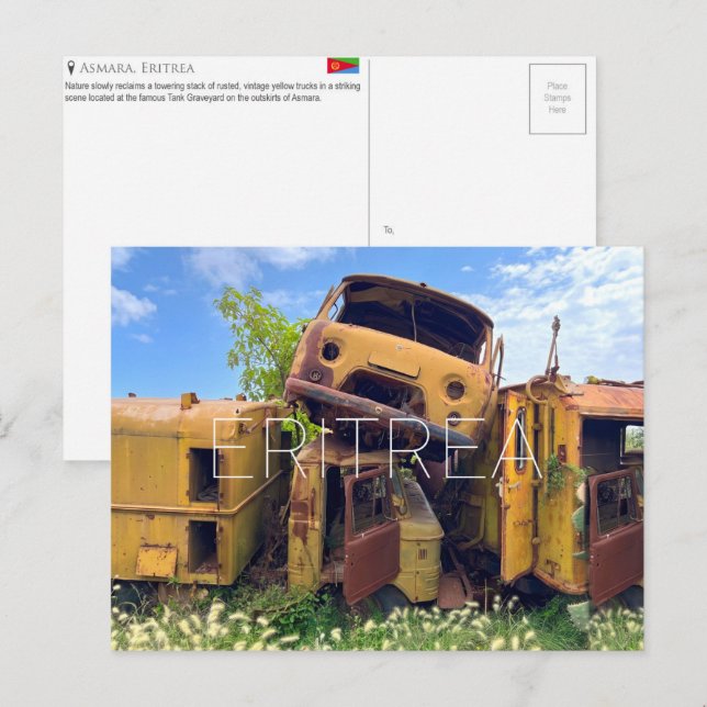 Tank Graveyard, Asmara, Eritrea Travel Postcard (Front/Back)