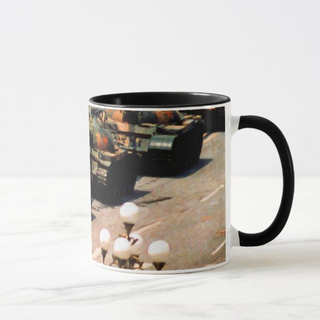 Tank Man Disobey Symbol Mugs (Right)
