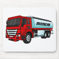Tanker truck fuel transport cartoon illustration 