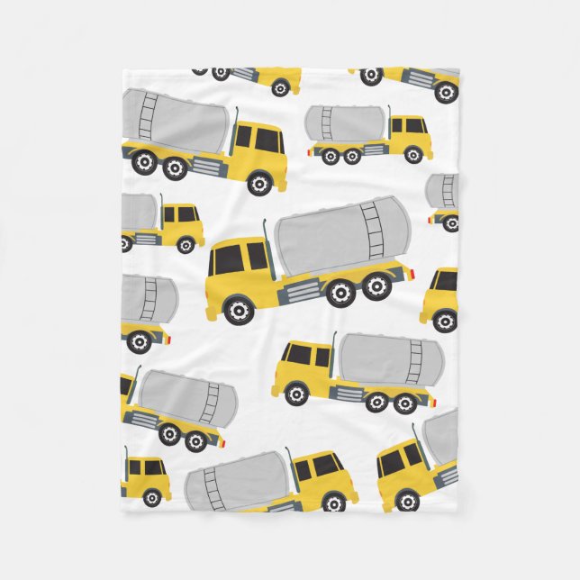 Tanker Truck Transportation Trucks Fleece Blanket (Front)