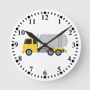 Tanker Truck Transportation Trucks Round Clock