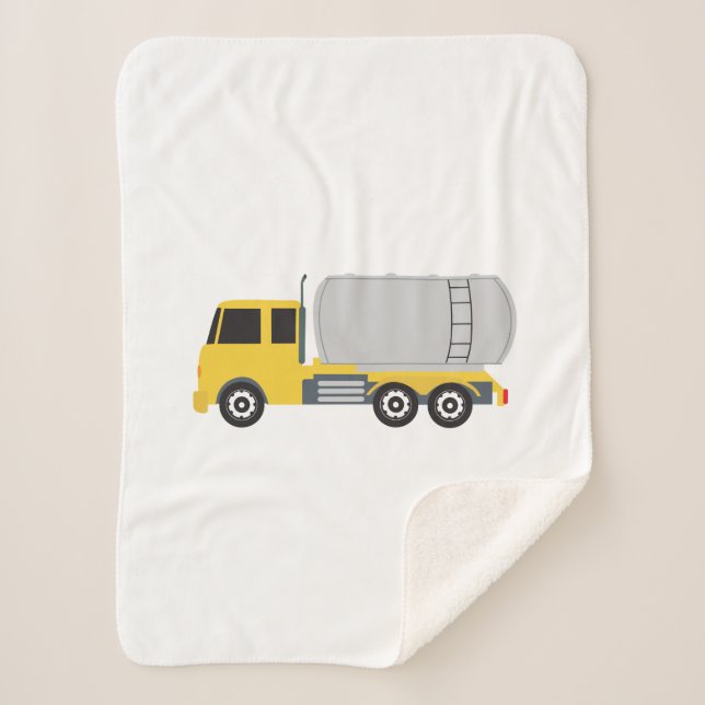 Tanker Truck Transportation Trucks Sherpa Blanket (Front)